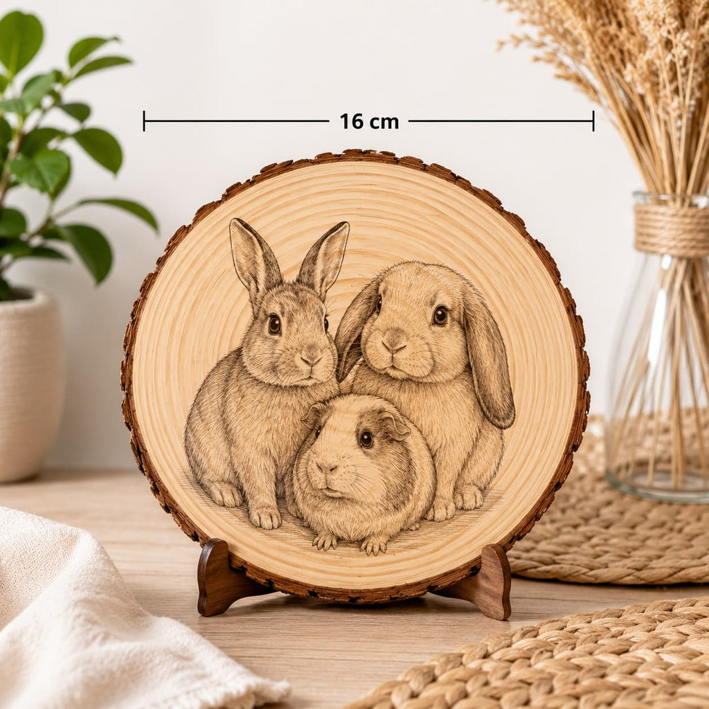 Retrato de Mascota Personalizado en Madera