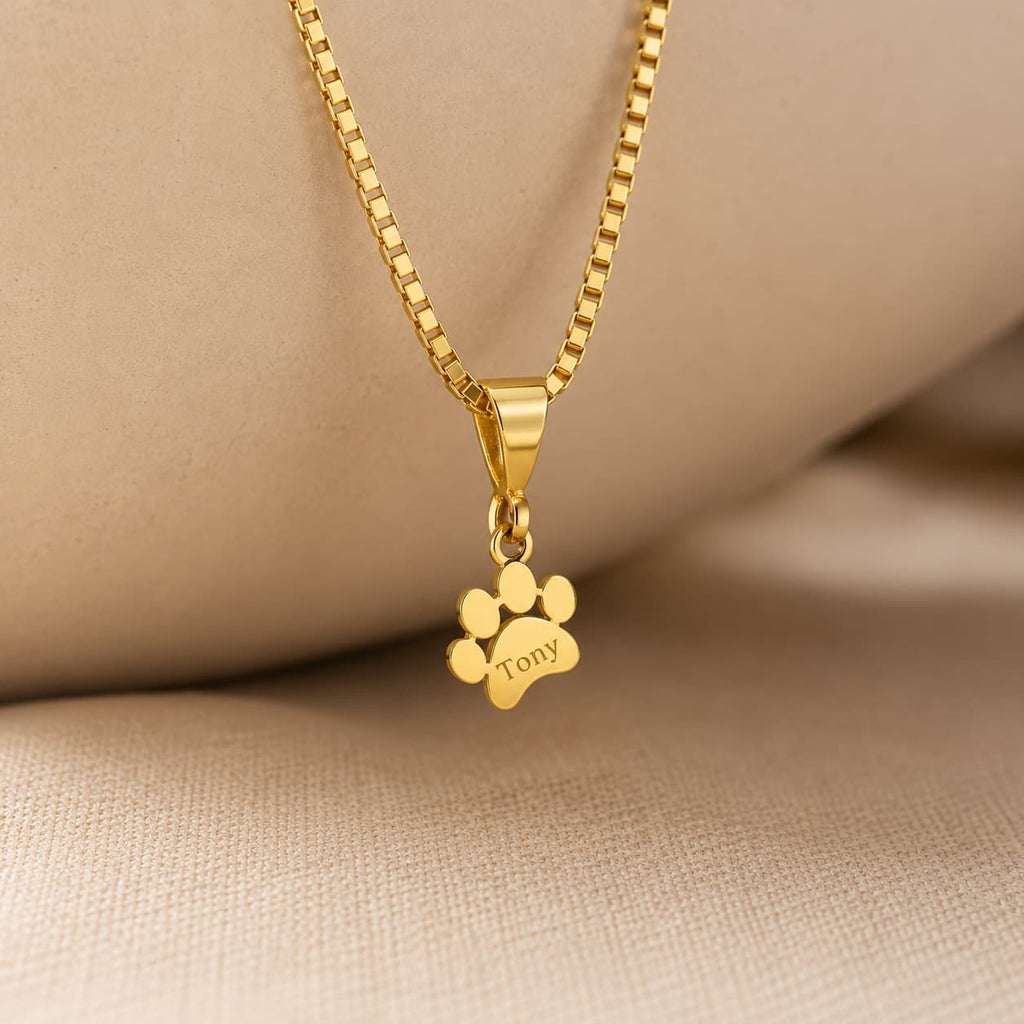Collar Personalizado con Huella y Nombre de Mascota