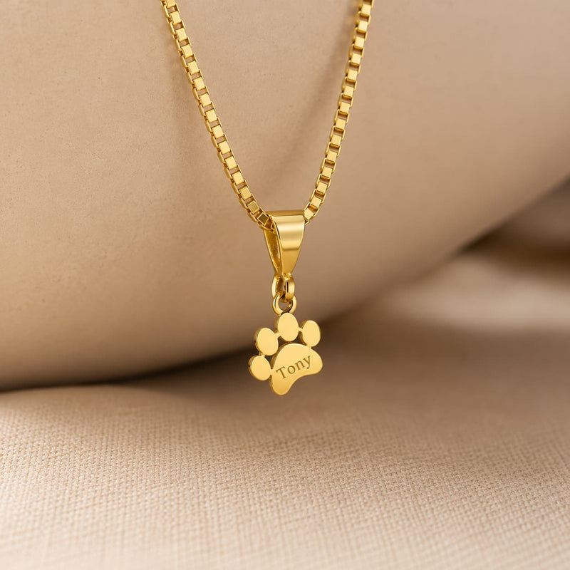 Collar Personalizado con Huella y Nombre de Mascota