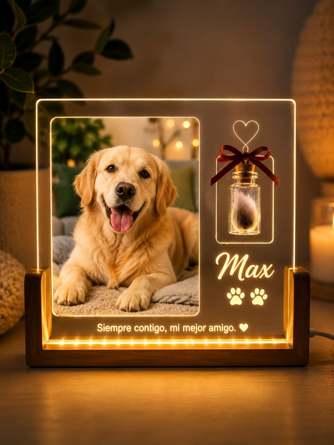 Lámpara Personalizada con Foto de tu Mascota