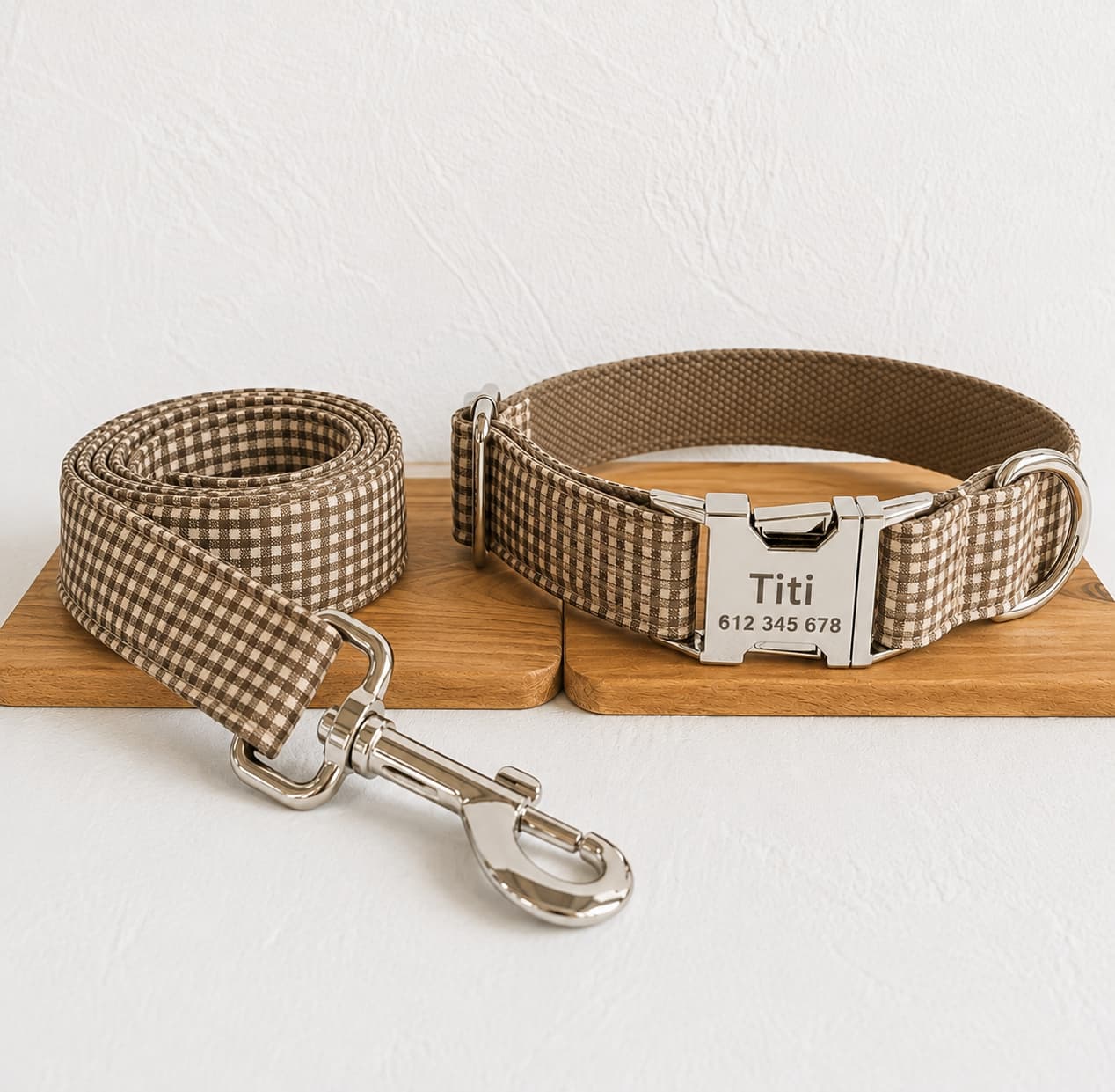 Set Premium Collar + Correa Personalizados para Perro