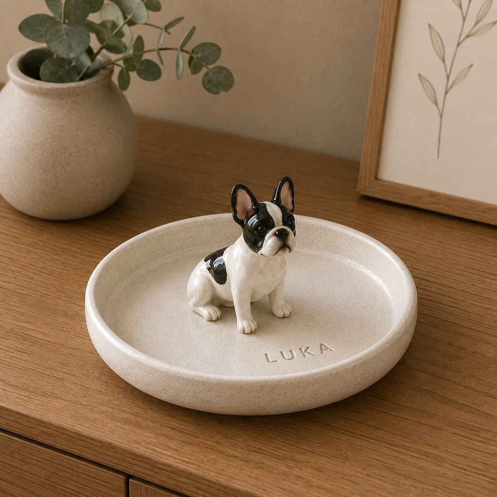 Plato de Cerámica Personalizado para Mascotas con Figura 3D