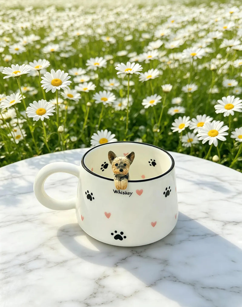 Taza de Cerámica Personalizada con Escultura 3D de tu Mascota